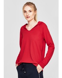 roter Pullover mit einer Kapuze von S.OLIVER RED LABEL