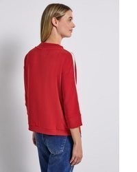 roter Pullover mit einer Kapuze von STREET ONE