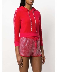 roter Pullover mit einer Kapuze von Juicy Couture