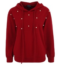 roter Pullover mit einer Kapuze von VESTINO