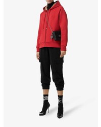 roter Pullover mit einer Kapuze von Burberry