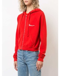 roter Pullover mit einer Kapuze von RE/DONE