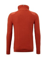 roter Pullover mit einer weiten Rollkragen von Tom Tailor