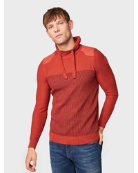 roter Pullover mit einer weiten Rollkragen von Tom Tailor