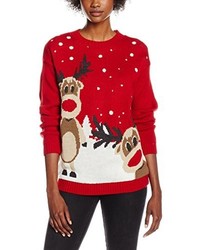 roter Pullover mit Weihnachten Muster von Mela