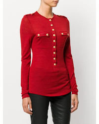 roter Pullover von Balmain