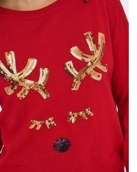 roter Pullover von Only