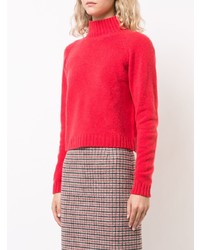 roter Rollkragenpullover von The Elder Statesman