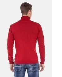 roter Rollkragenpullover von Cipo & Baxx