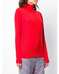 roter Rollkragenpullover von Erika Cavallini