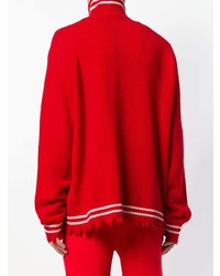 roter Rollkragenpullover von Riccardo Comi