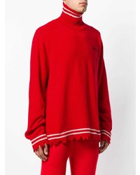 roter Rollkragenpullover von Riccardo Comi