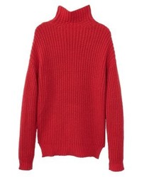 roter Rollkragenpullover von Mango
