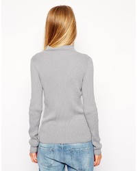 roter Rollkragenpullover von Asos