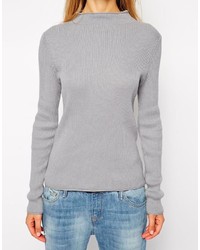 roter Rollkragenpullover von Asos