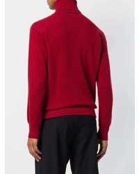 roter Rollkragenpullover von Maison Flaneur