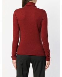 roter Rollkragenpullover von Mantu