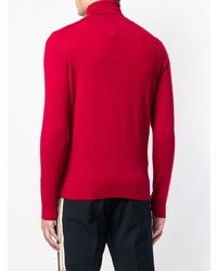 roter Rollkragenpullover von Calvin Klein