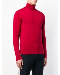 roter Rollkragenpullover von Calvin Klein