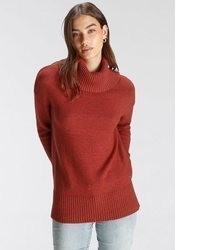 roter Rollkragenpullover von Tamaris