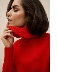 roter Rollkragenpullover von Tamaris