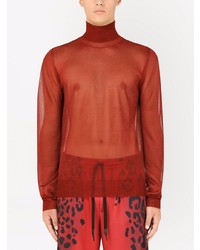 roter Rollkragenpullover von Dolce & Gabbana