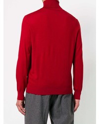 roter Rollkragenpullover von Z Zegna