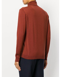 roter Rollkragenpullover von Roberto Collina