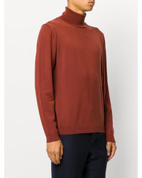 roter Rollkragenpullover von Roberto Collina