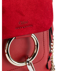 roter Rucksack von Chloé