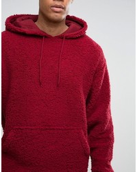 roter Samtpullover mit einem kapuze von Asos 36 Asos Lookastic