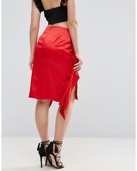 roter Satinrock von Asos