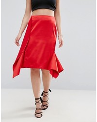 roter Satinrock von Asos