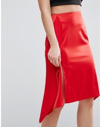 roter Satinrock von Asos