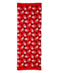 roter Schal mit Blumenmuster von Kate Spade