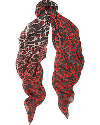 roter Schal mit Leopardenmuster von MCQ