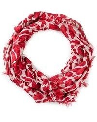 roter Schal mit Leopardenmuster von Stella McCartney