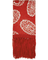 roter Schal mit Paisley-Muster