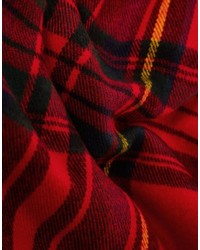 roter Schal mit Schottenmuster von Asos