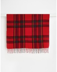 roter Schal mit Schottenmuster von Asos