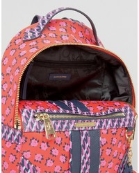 roter Segeltuch Rucksack mit Blumenmuster von Juicy Couture