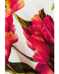 roter Seiderock mit Blumenmuster von Dolce & Gabbana