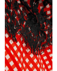 roter Spitzerock mit Vichy-Muster von Preen by Thornton Bregazzi
