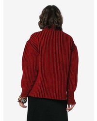 roter Strick Oversize Pullover von Balenciaga
