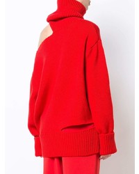 roter Strick Oversize Pullover von Monse