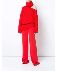 roter Strick Oversize Pullover von Monse