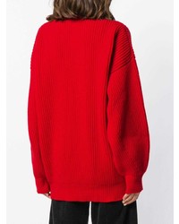 roter Strick Oversize Pullover von Department 5