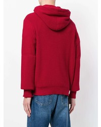 roter Strick Pullover mit einem Kapuze von Maison Margiela