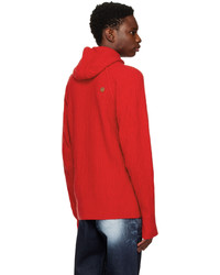 roter Strick Pullover mit einem Kapuze von Ader Error