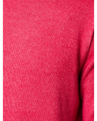 roter Strick Pullover mit einem Rundhalsausschnitt von Cruciani